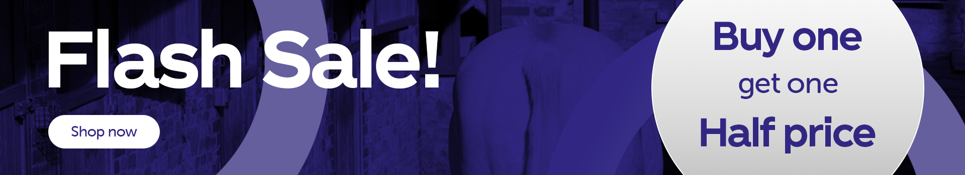 Flash sale Buy one get one half price. Shop Now